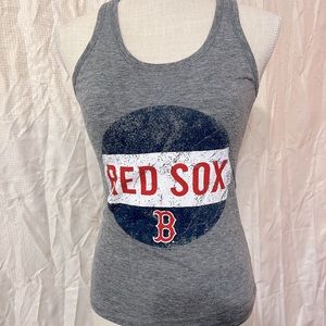 Distressed Red Sox racerback tee